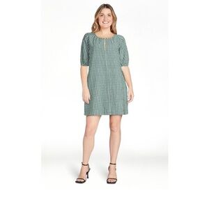 NWT Free Assembly Green Gingham Women's Dress